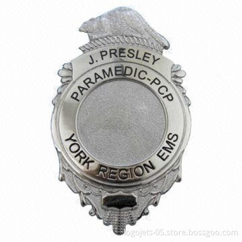 Police Badge, Available in Various Types of Finishes, Customized Designs